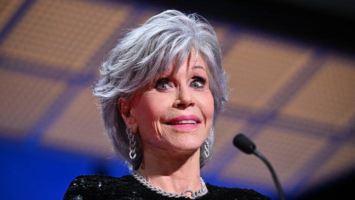 Actress Jane Fonda spoke at several events for climate change awareness in souther California this week. (Photo by Stephane Cardinale - Corbis/Corbis via Getty Images)
